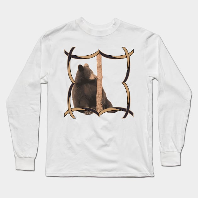 Black Bear Design, wildlife, gifts Long Sleeve T-Shirt by sandyo2ly